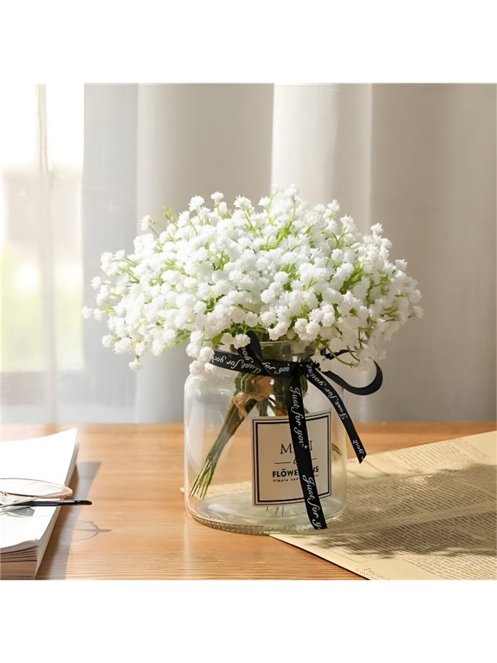 10Pcs 30 Bunches Artificial Gypsophila Bulk Flower in White